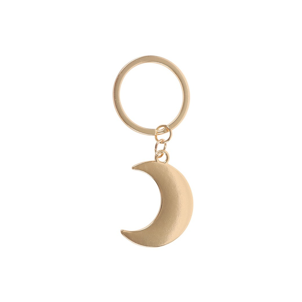 Blue Moon Phase Crescent Moon Keyring