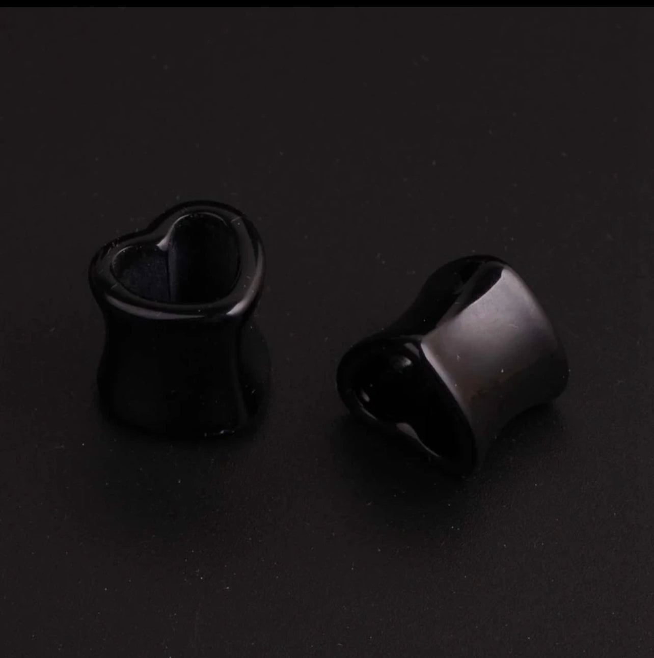 ACRYLIC Heart ear Plugs/tunnels (Single or Pair)