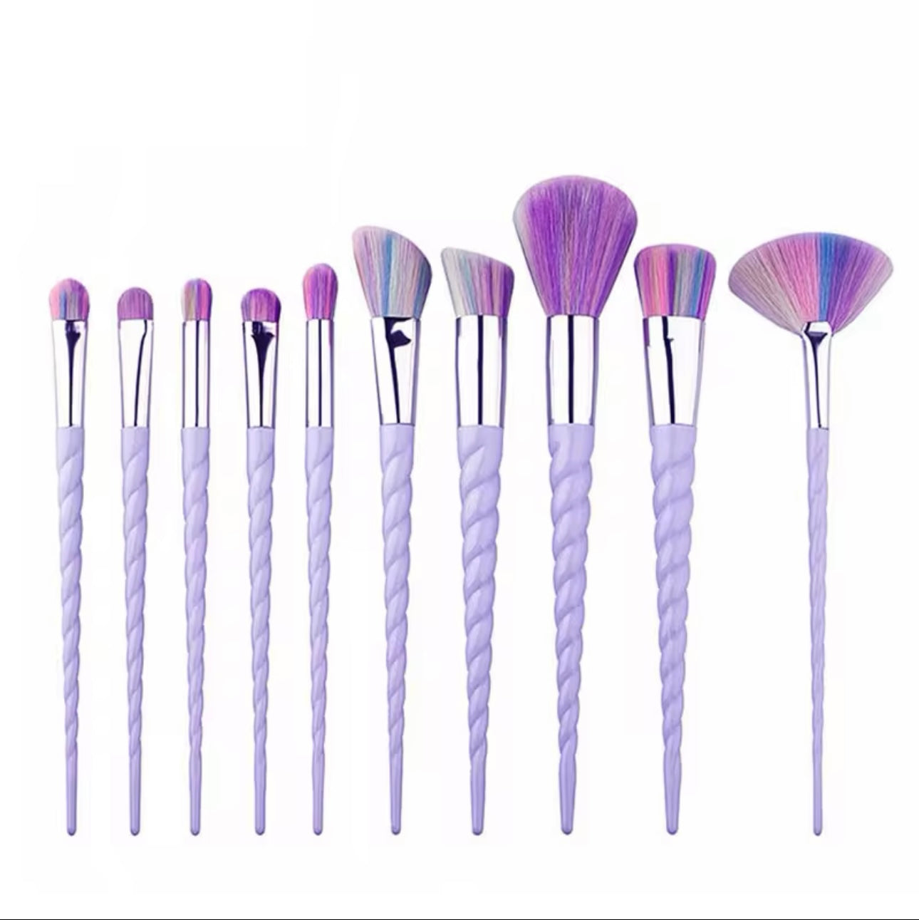 10pcs pastel Unicorn makeup brush