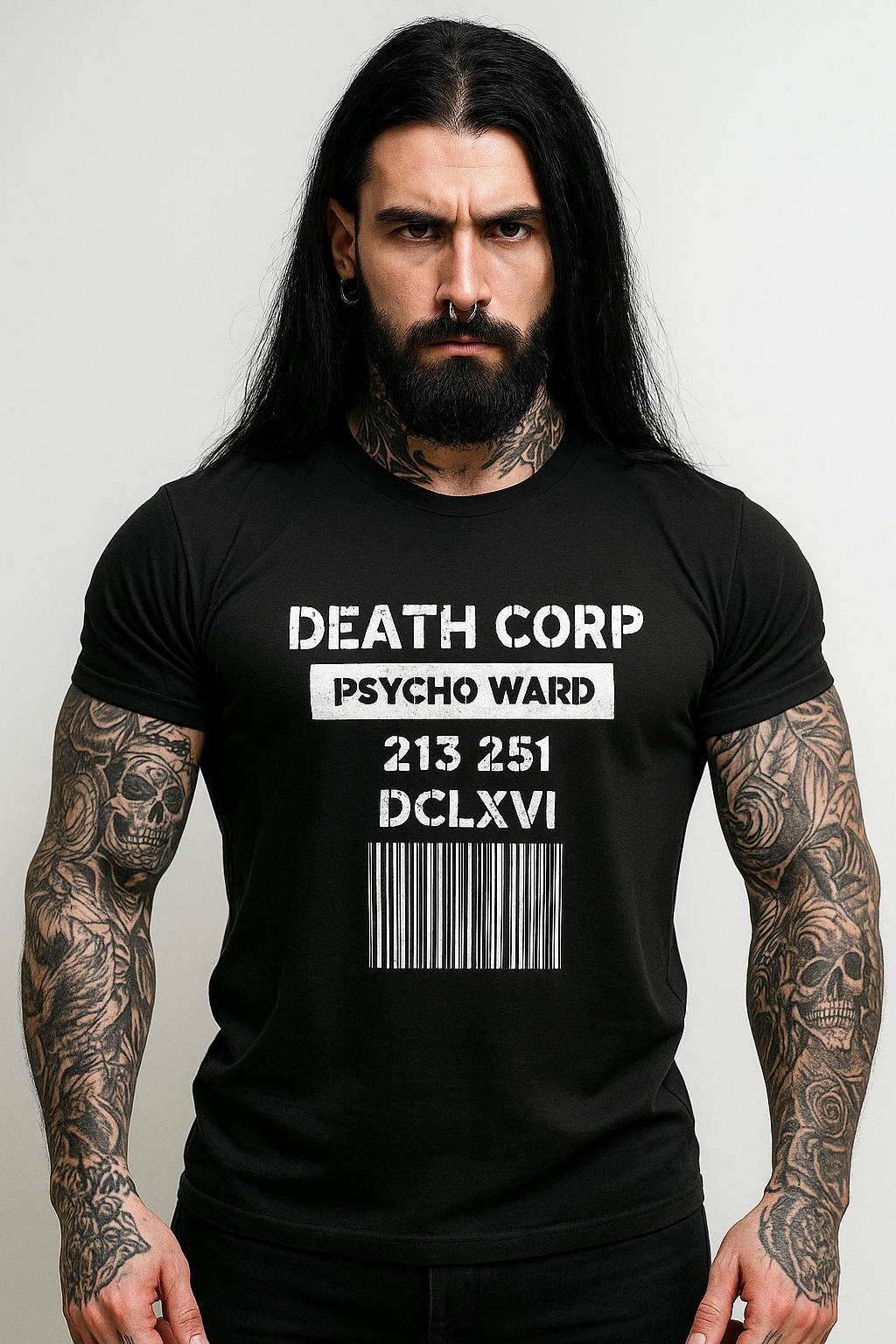 Death Corp - Psycho ward 2 T shirt (glow in the dark )