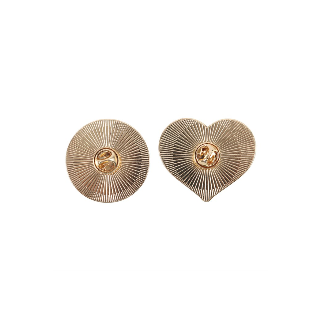 Burning Heart and Sad Flower Pin Badge Set