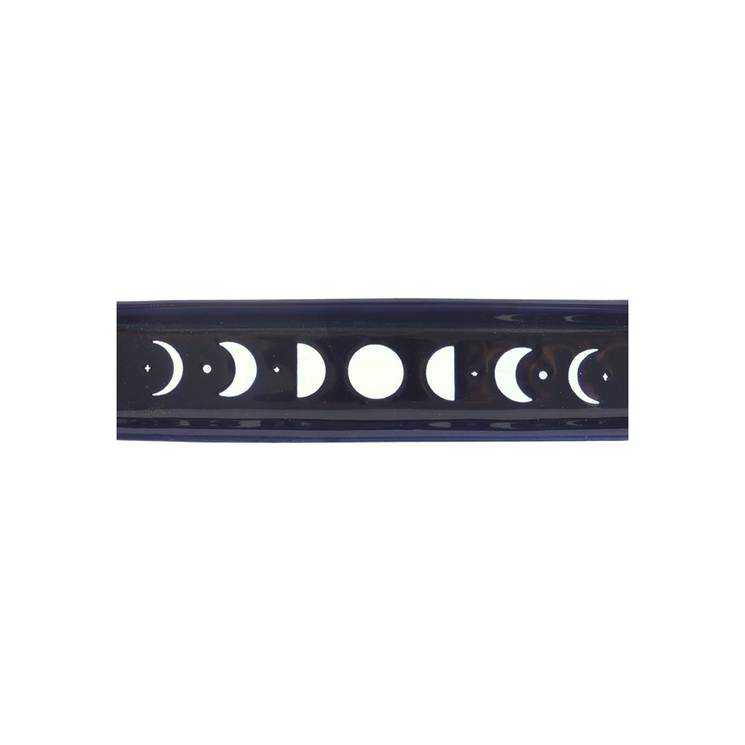 Blue Moon Phase Ceramic Incense Ash Catcher
