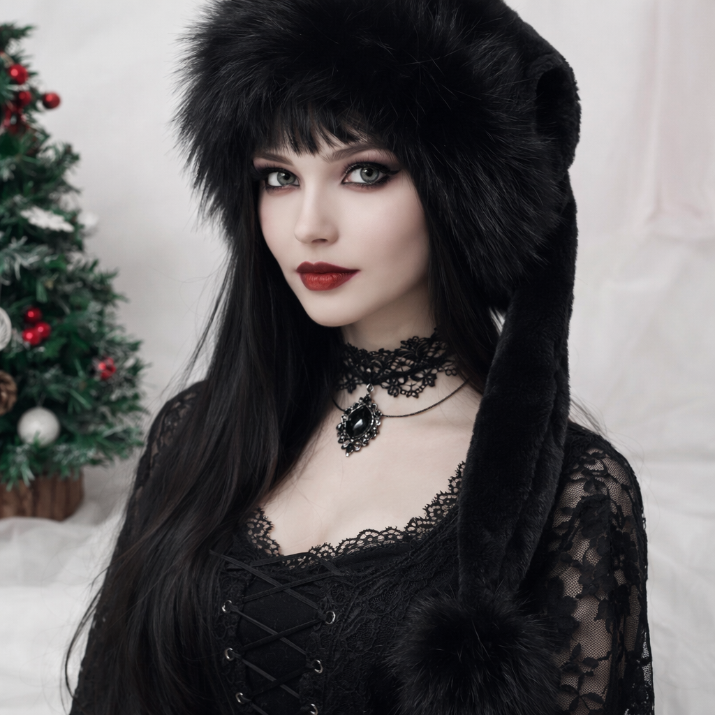 BLACK ON BLACK Ultra Goff oversized festive hat