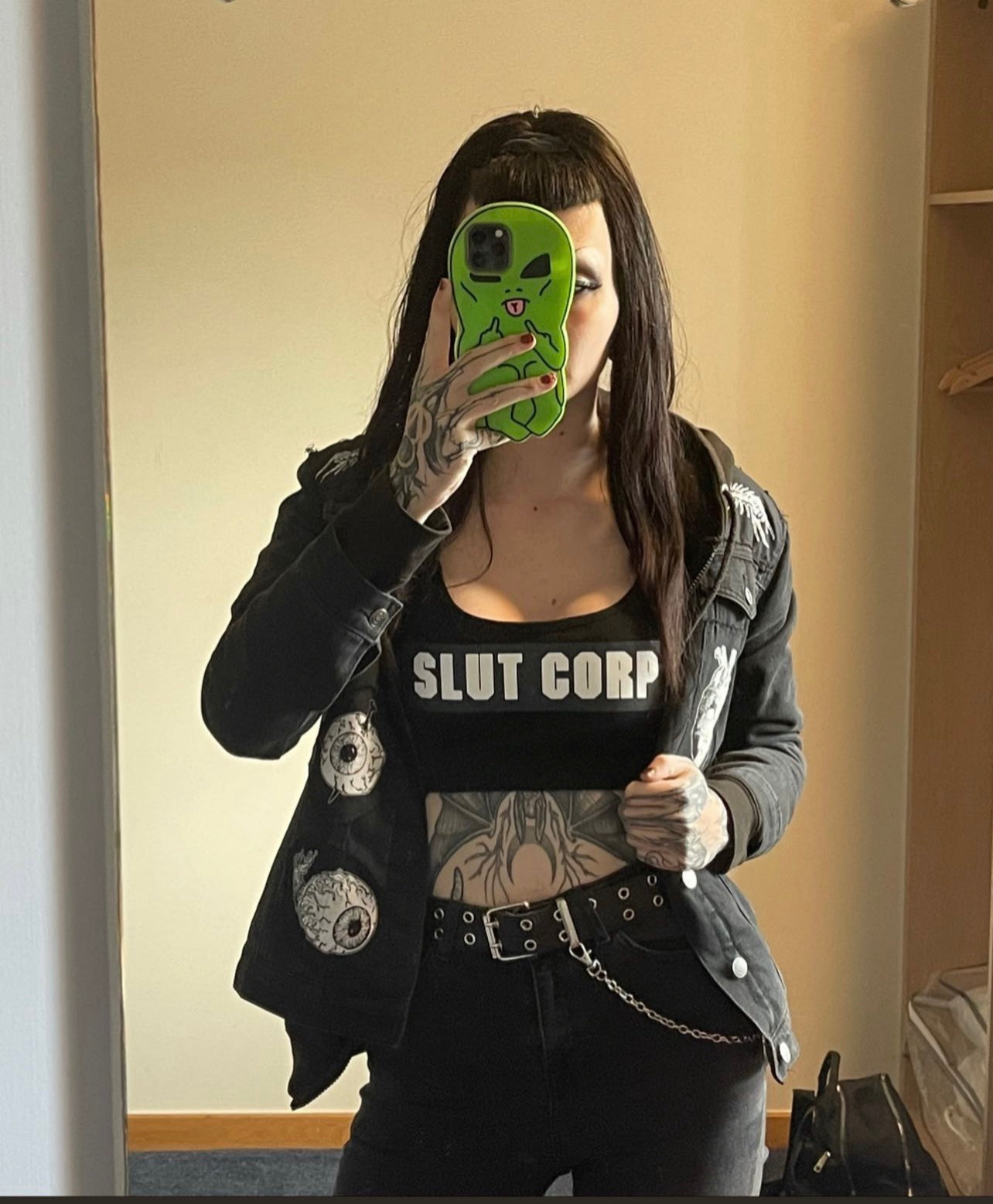 Death Corp - SLUTCORP 1 strap cami/ crop