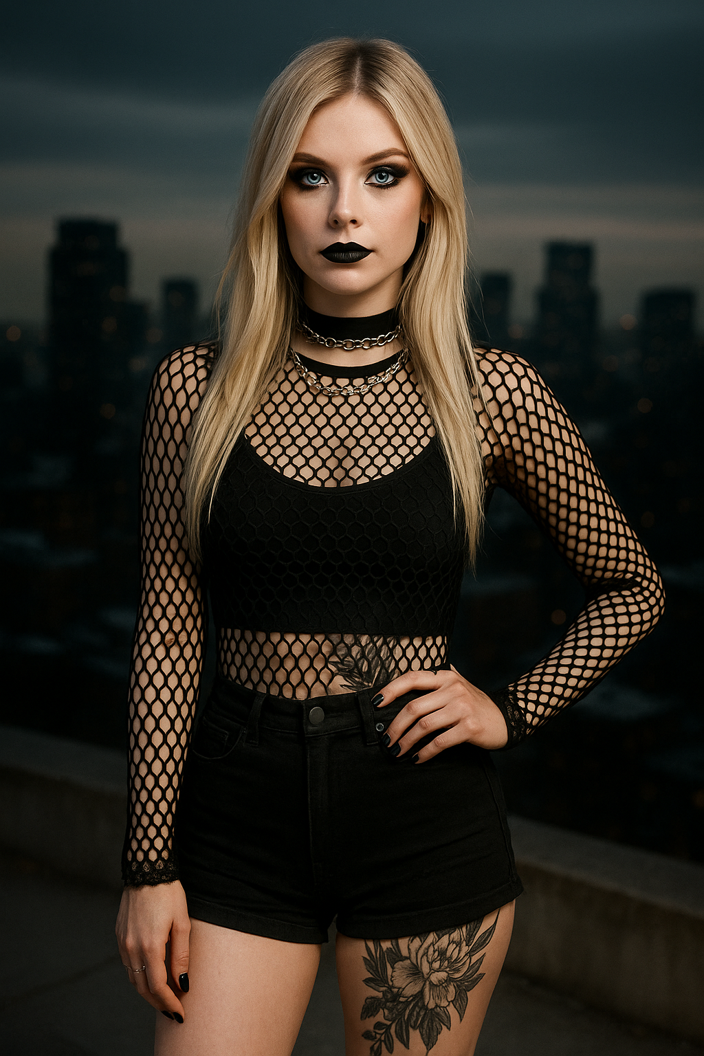 Long Sleeve Fishnet Top