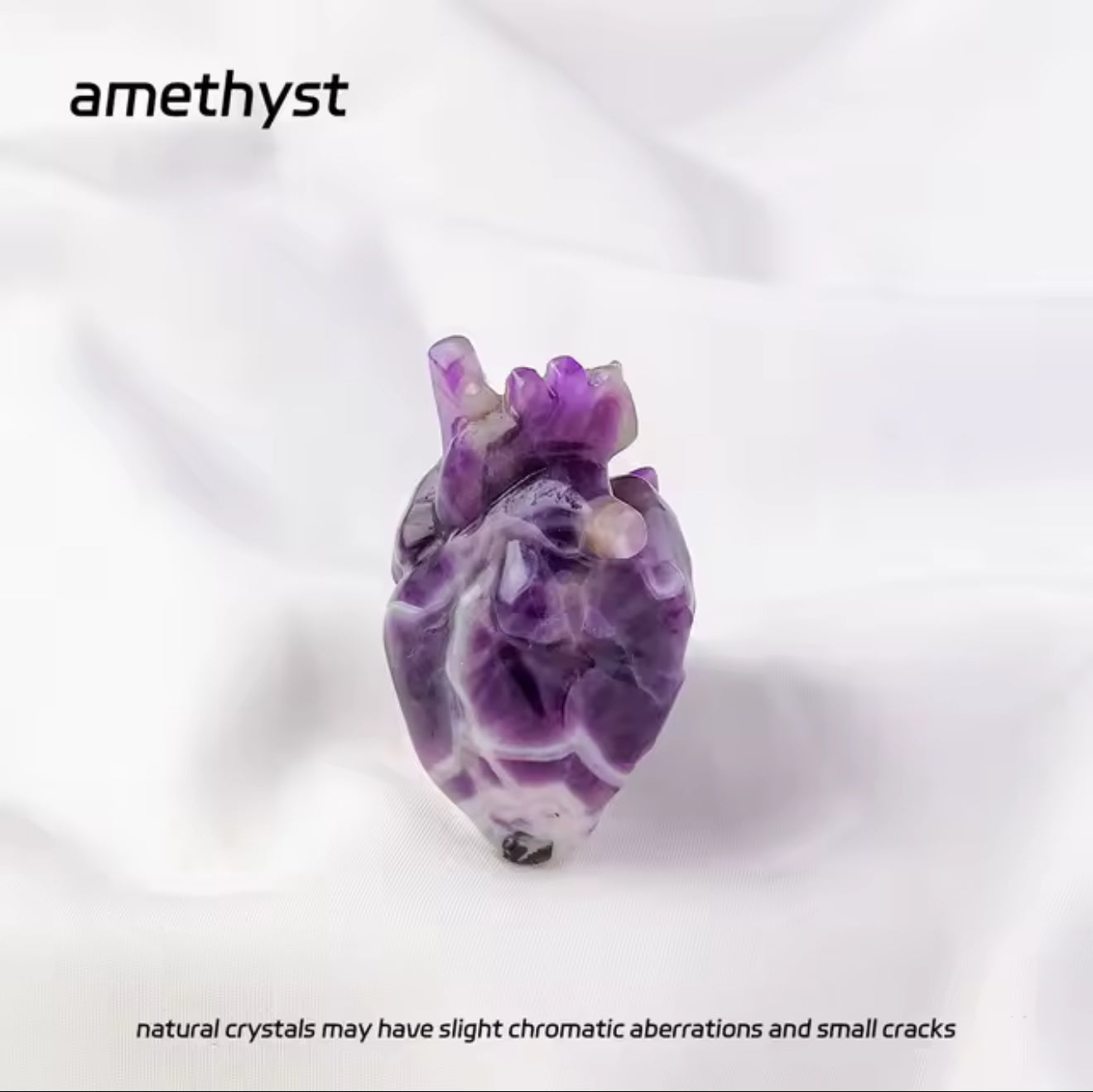 Hand Crafted Crystal anatomical heart figures