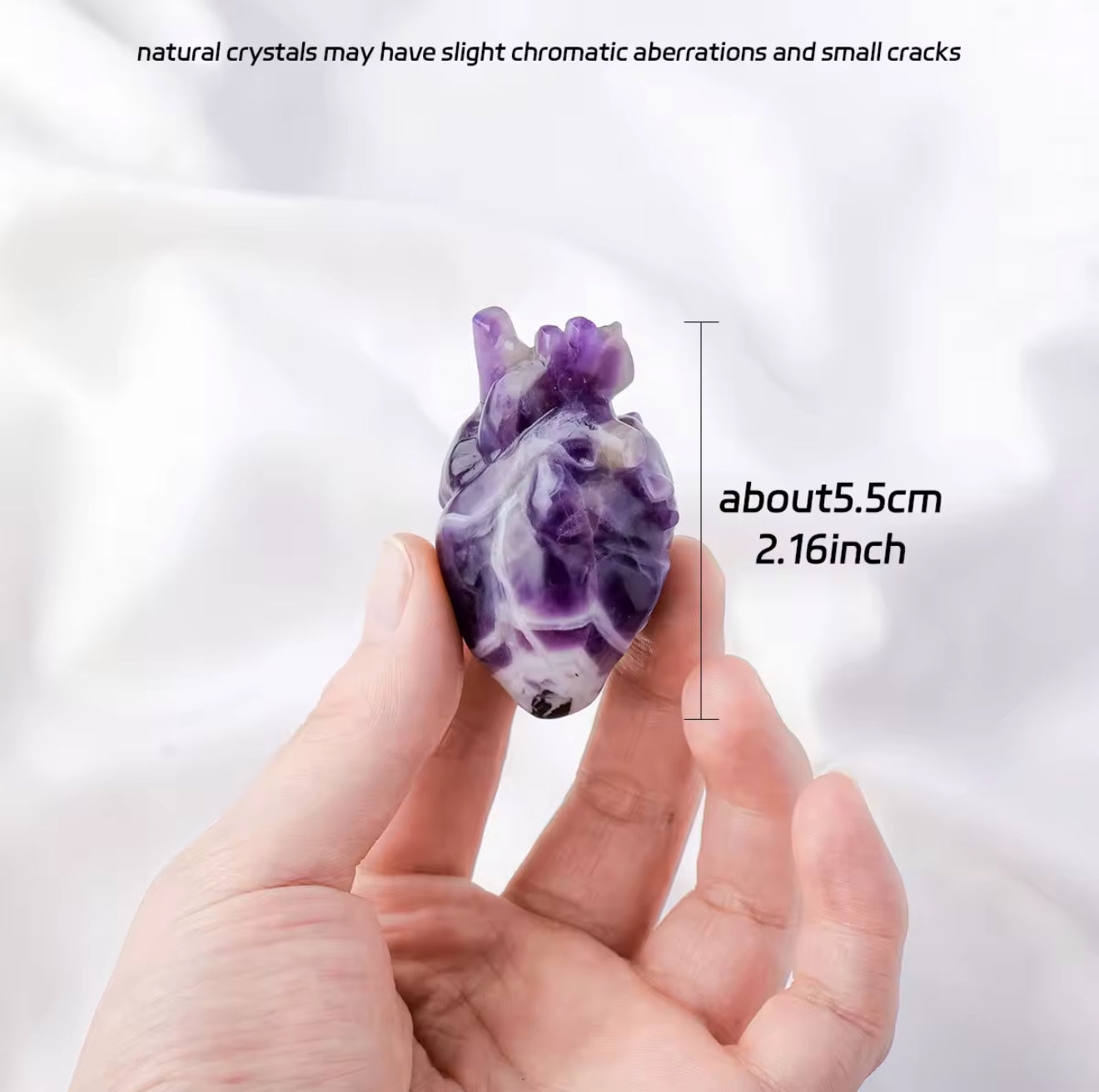 Hand Crafted Crystal anatomical heart figures