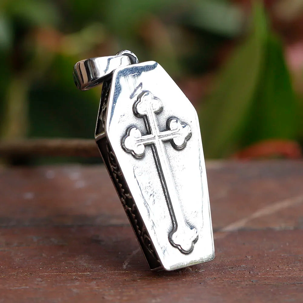 Love you to Death coffin pendent necklace