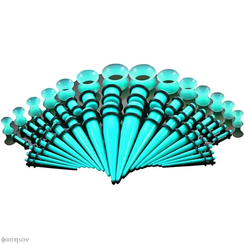 50pcs/lot Acrylic Ear Gauge Taper And Plug Stretching Kit