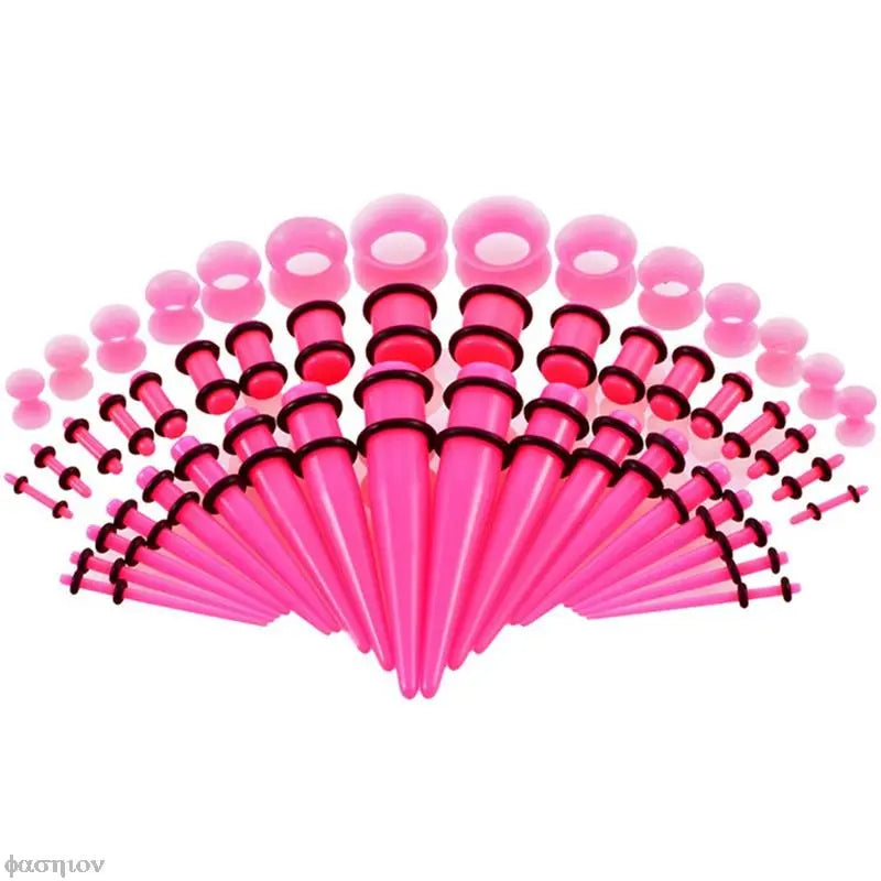 50pcs/lot Acrylic Ear Gauge Taper And Plug Stretching Kit