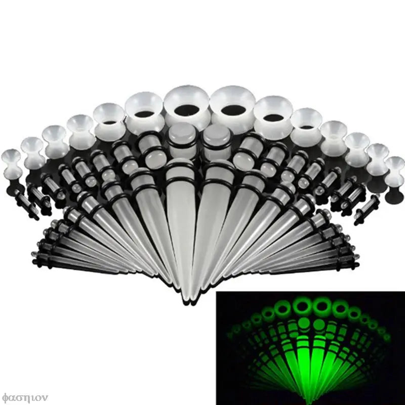 50pcs/lot Acrylic Ear Gauge Taper And Plug Stretching Kit