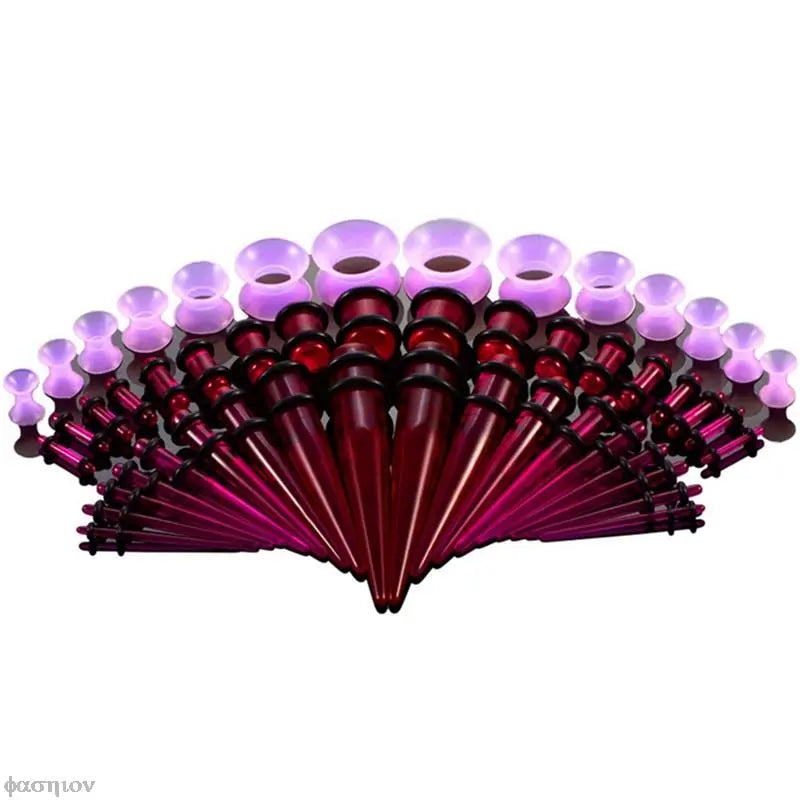 50pcs/lot Acrylic Ear Gauge Taper And Plug Stretching Kit