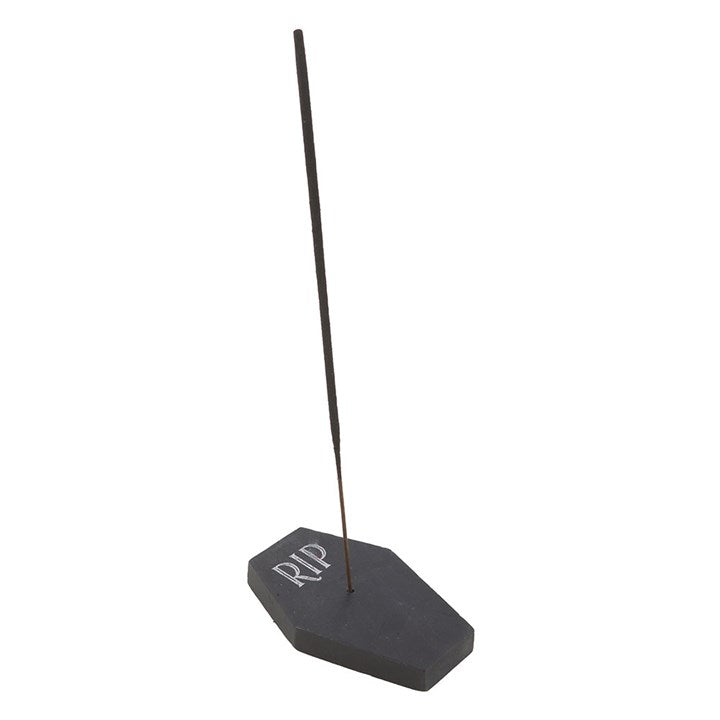 Set of 18 Black Rose Incense Stick Packs with Coffin Holder