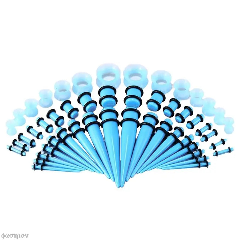 50pcs/lot Acrylic Ear Gauge Taper And Plug Stretching Kit