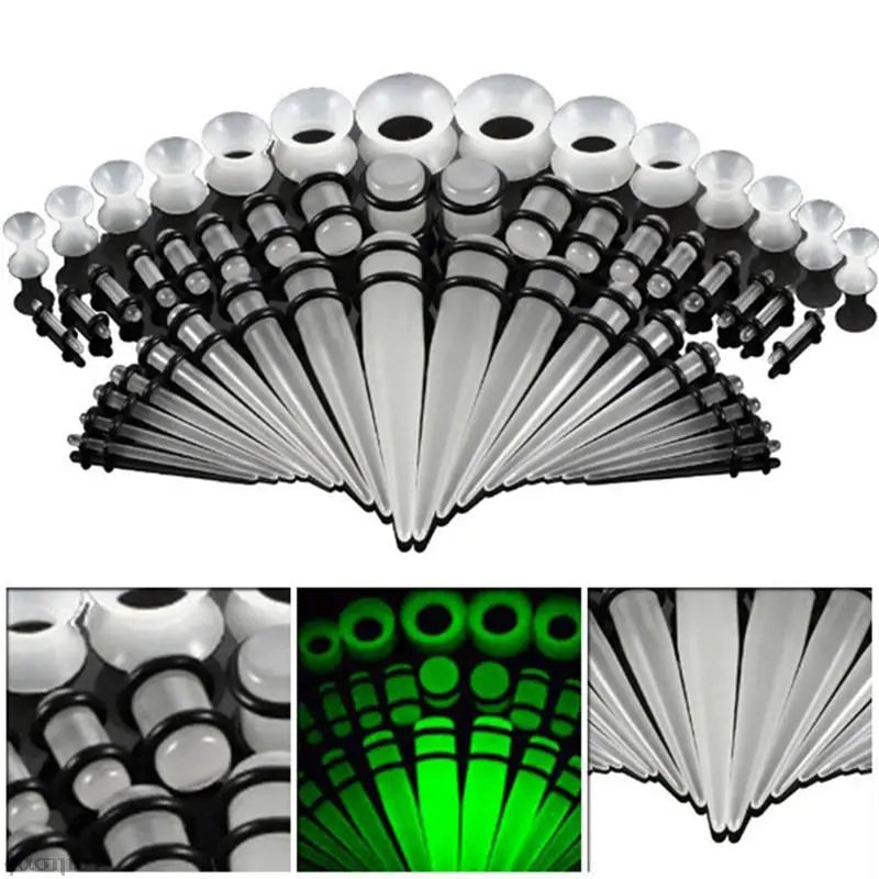 50pcs/lot Acrylic Ear Gauge Taper And Plug Stretching Kit