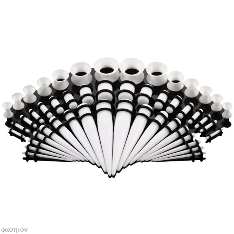 50pcs/lot Acrylic Ear Gauge Taper And Plug Stretching Kit