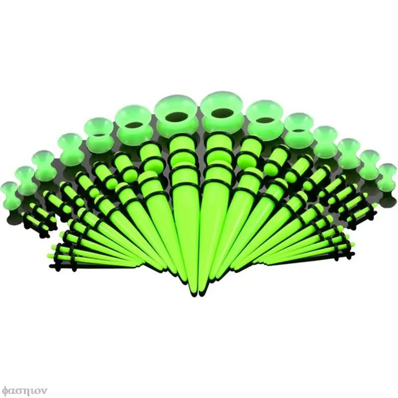 50pcs/lot Acrylic Ear Gauge Taper And Plug Stretching Kit