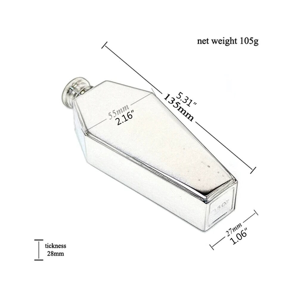 Coffin flask - Silver