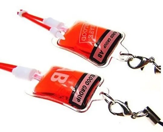 Blood Bag Phone Charm