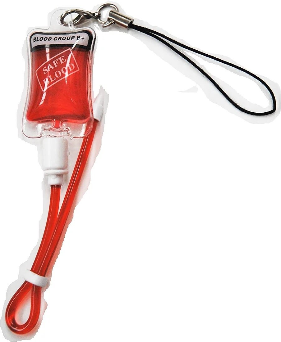 Blood Bag Phone Charm