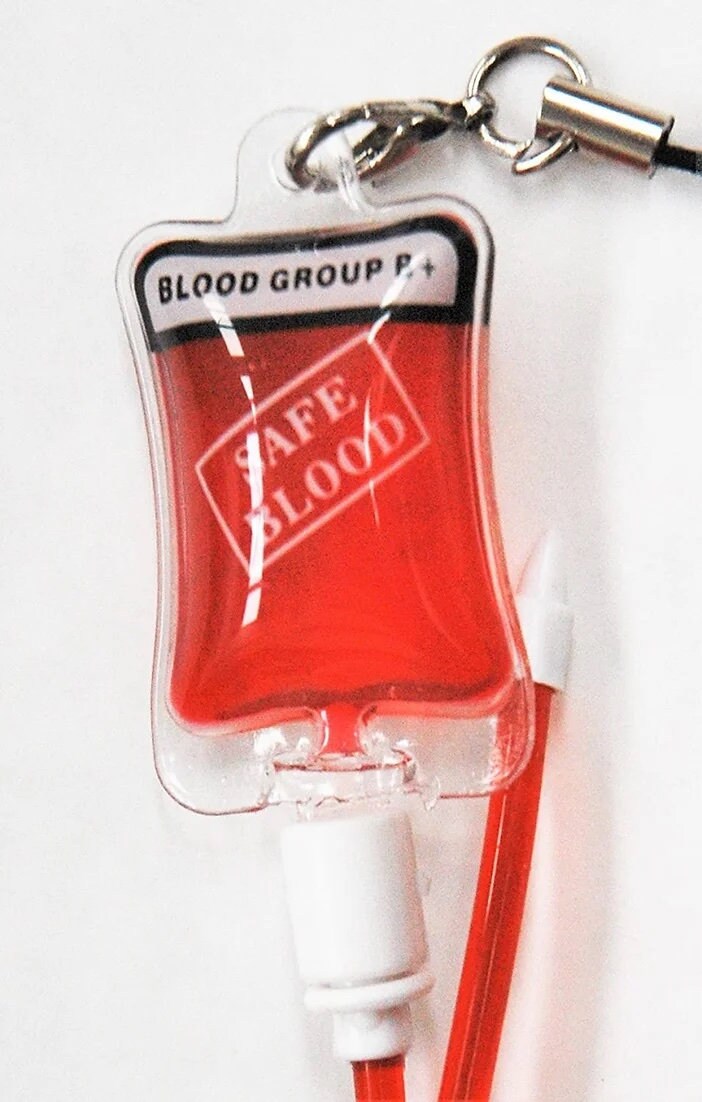 Blood Bag Phone Charm