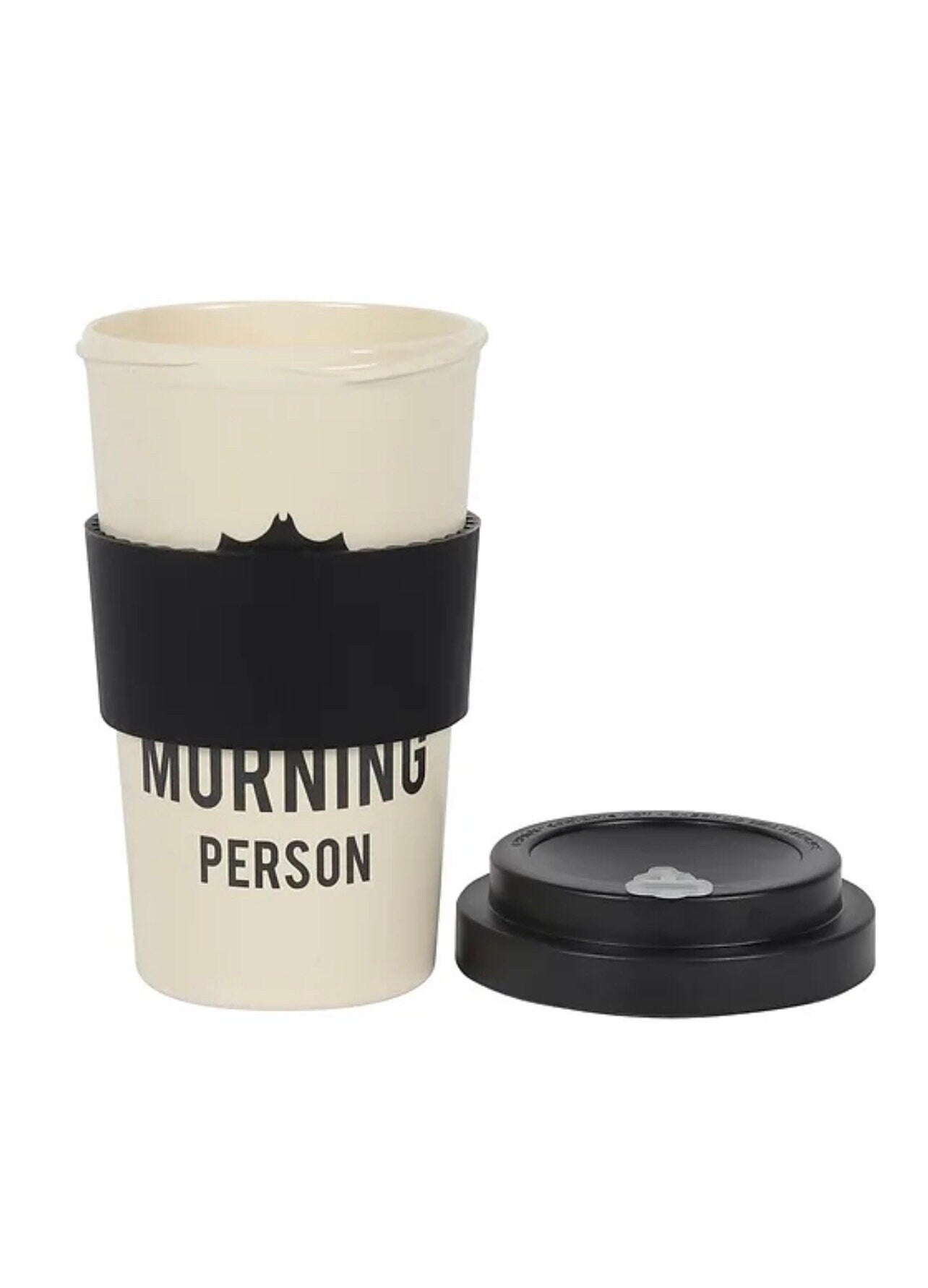 Gothic pagan witch Black not a morning person travel mug