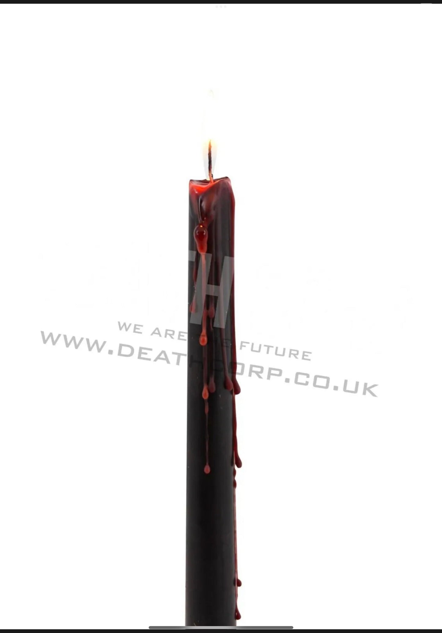 Pack of 4 Vampire Tears Candles Black / red emo bleeding candle