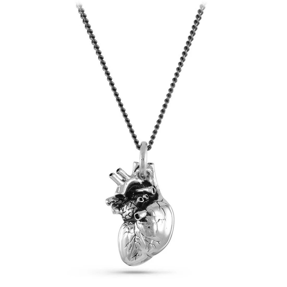 Anatomical Silver plated heart Necklace