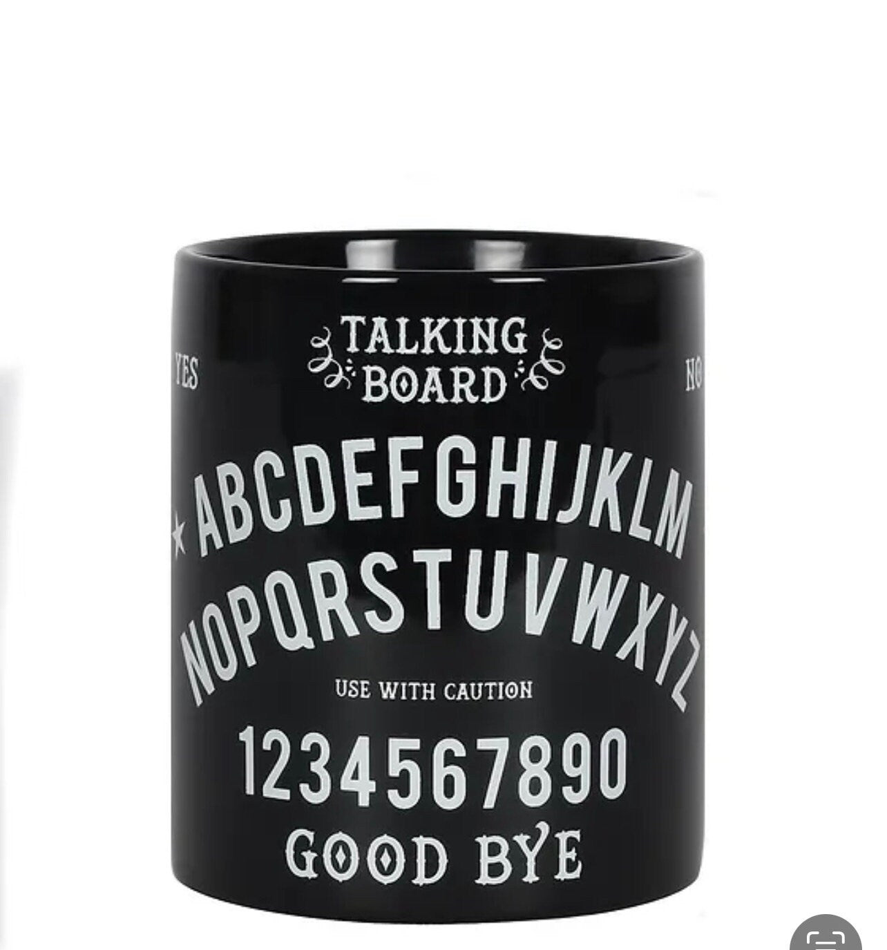 Gothic witch talking board quija mug