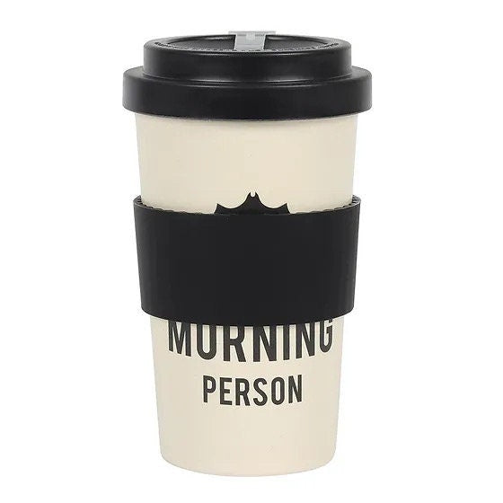 Gothic pagan witch Black not a morning person travel mug