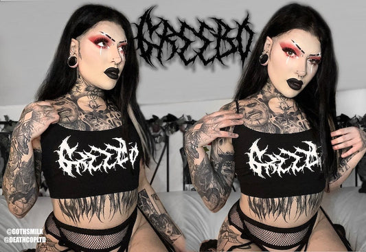 Death Corp - GREEBO strap cami/ crop