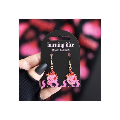 Burning Dice Earrings