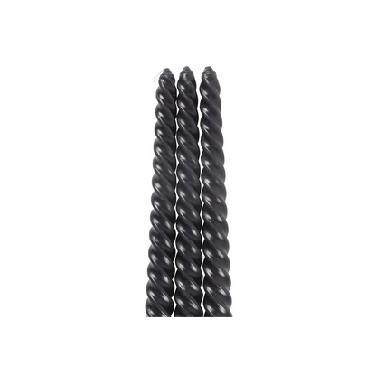 Set of 3 Dark Romance Twist Taper Candles