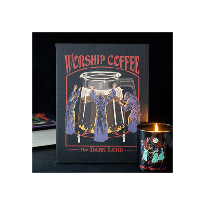19x25cm Worship Coffee Canvas Plaque by Steven Rhodes