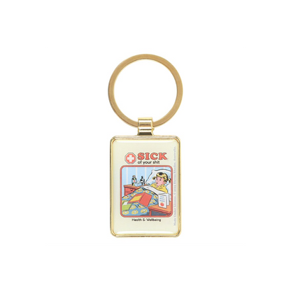 Sick of Your Shit Keyring by Steven Rhodes