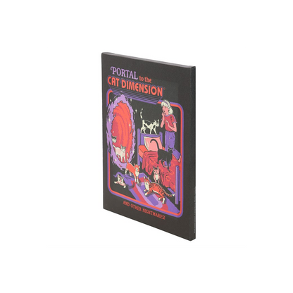 19x25cm The Cat Dimension Canvas Plaque by Steven Rhodes