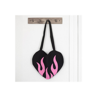 Burning Heart Satin Tote Bag