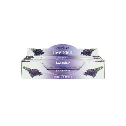 Set of 6 Packets of Elements Lavender Incense Sticks