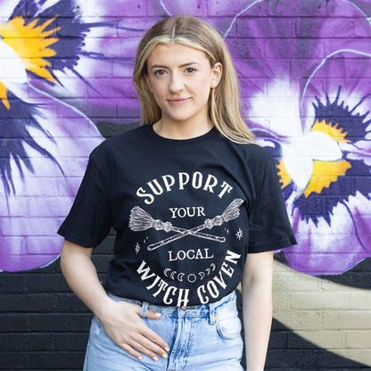 Support Your Local Witch Coven Unisex T-shirt Size XXL