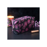 Dark Romance Floral Print Makeup Bag