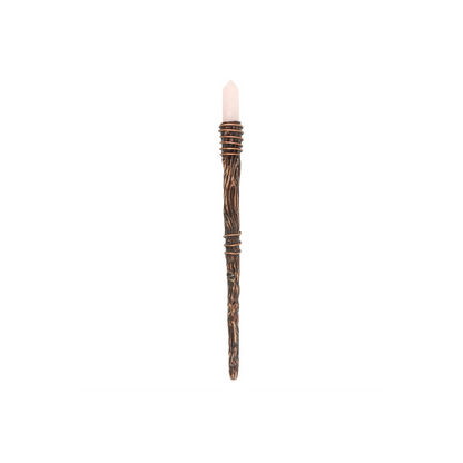 Thin Romance Rose Quartz Crystal Wand