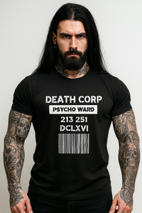 Death Corp - Psycho ward 2 T shirt (glow in the dark )