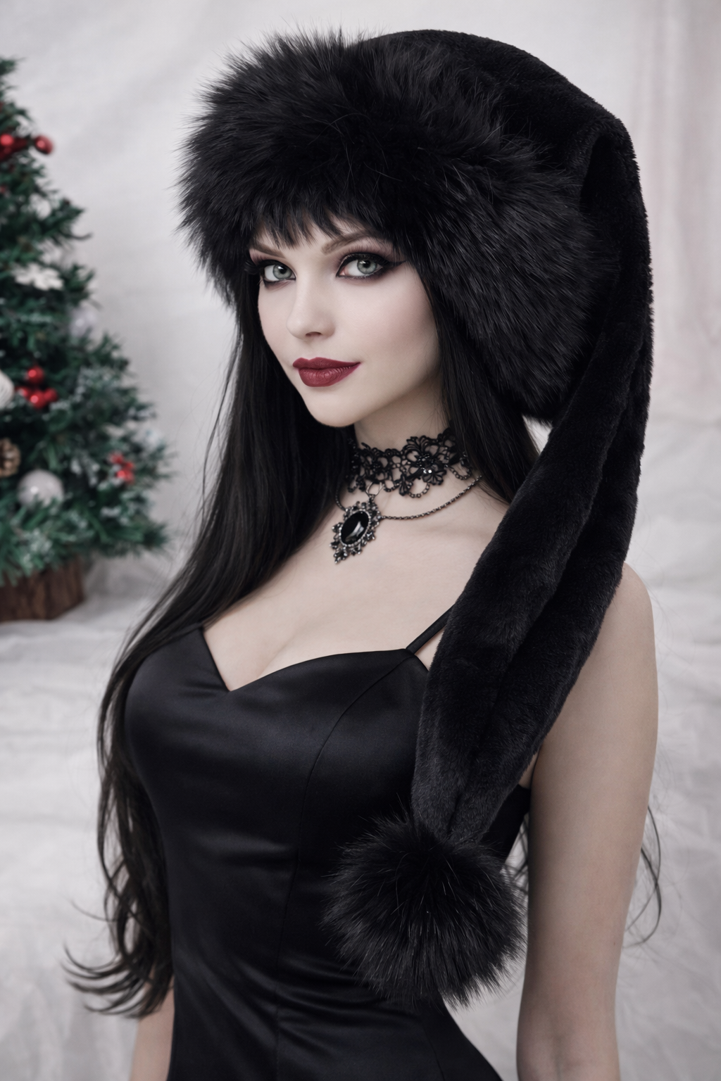 BLACK ON BLACK Ultra Goff oversized festive hat