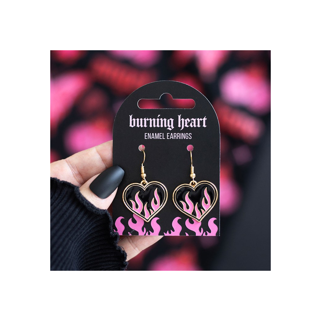 Burning Heart Earrings