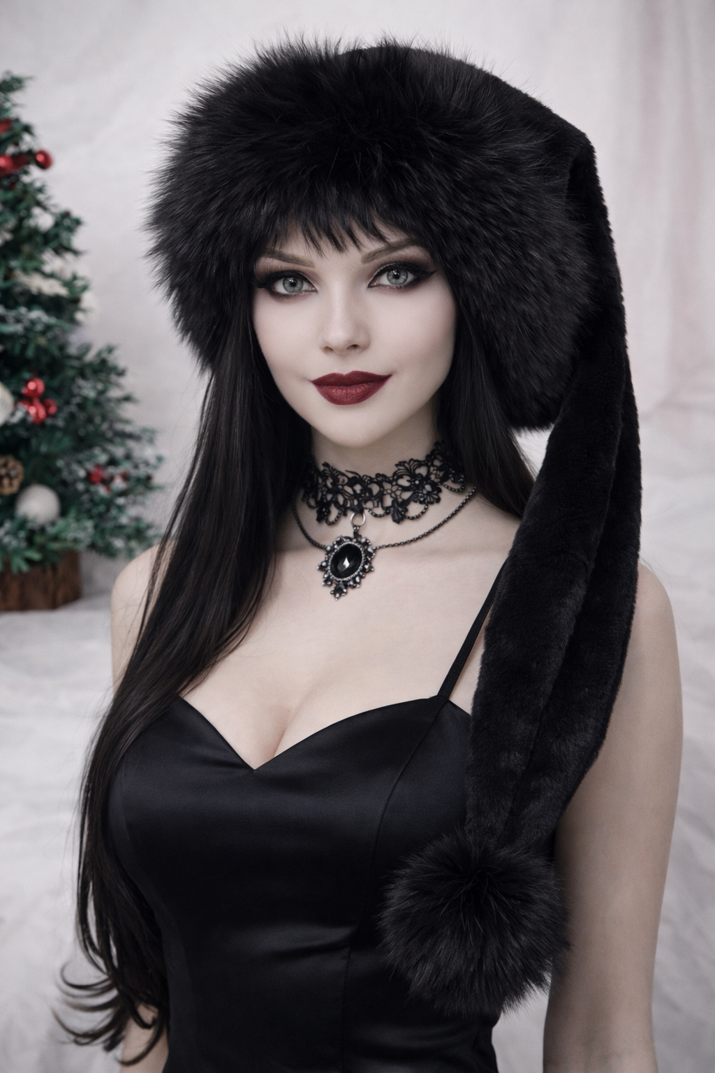 BLACK ON BLACK Ultra Goff oversized festive hat