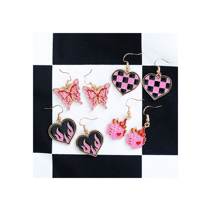 Burning Dice Earrings