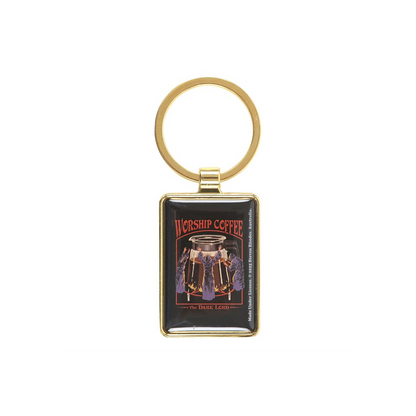 Worship Coffee Keyring by Steven Rhodes