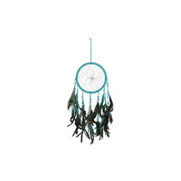 Turquoise Peacock Feather Dreamcatcher