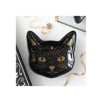 Magick Black Cat Face Trinket Dish