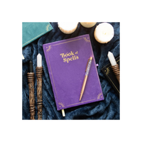Book of Spells Journal with Amethyst Crystal Pen